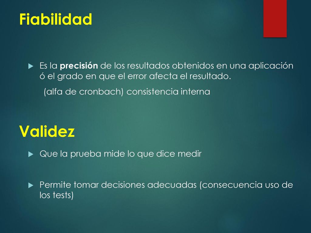 Fiabilidad Es la precisión de los resultados obtenidos en una aplicación ó el grado en que el error afecta el resultado.