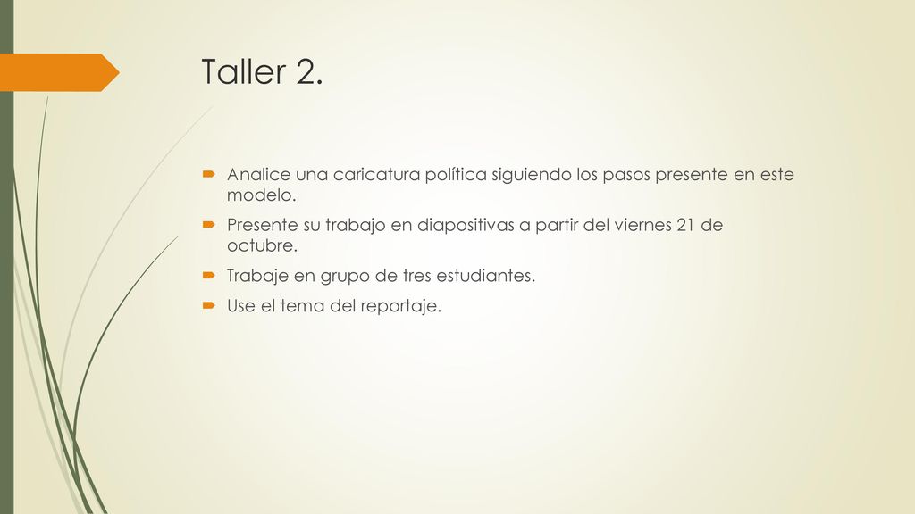 Taller 2. Analice una caricatura política siguiendo los pasos presente en este modelo.