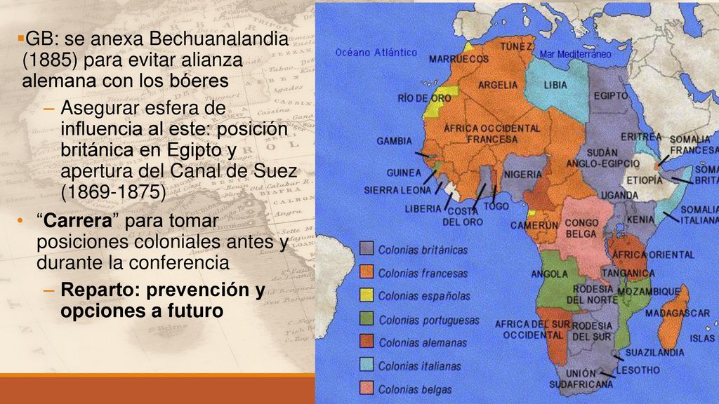 GB: se anexa Bechuanalandia (1885) para evitar alianza alemana con los bóeres