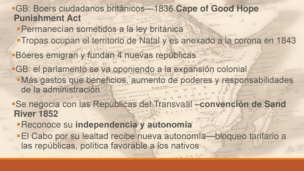 GB: Boers ciudadanos británicos—1836 Cape of Good Hope Punishment Act