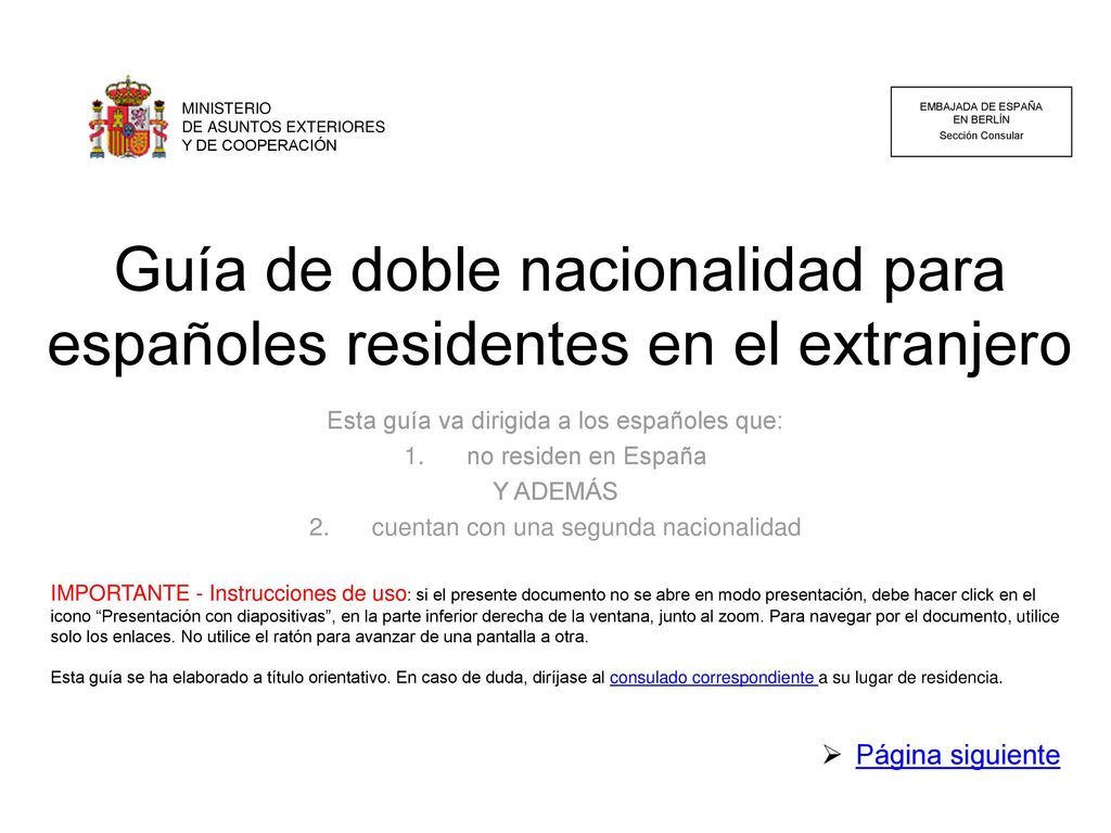 Guía de doble nacionalidad para españoles residentes en el extranjero