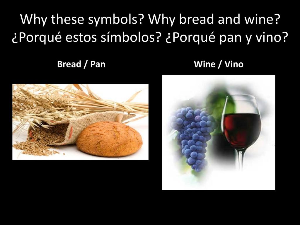 Why these symbols. Why bread and wine. ¿Porqué estos símbolos