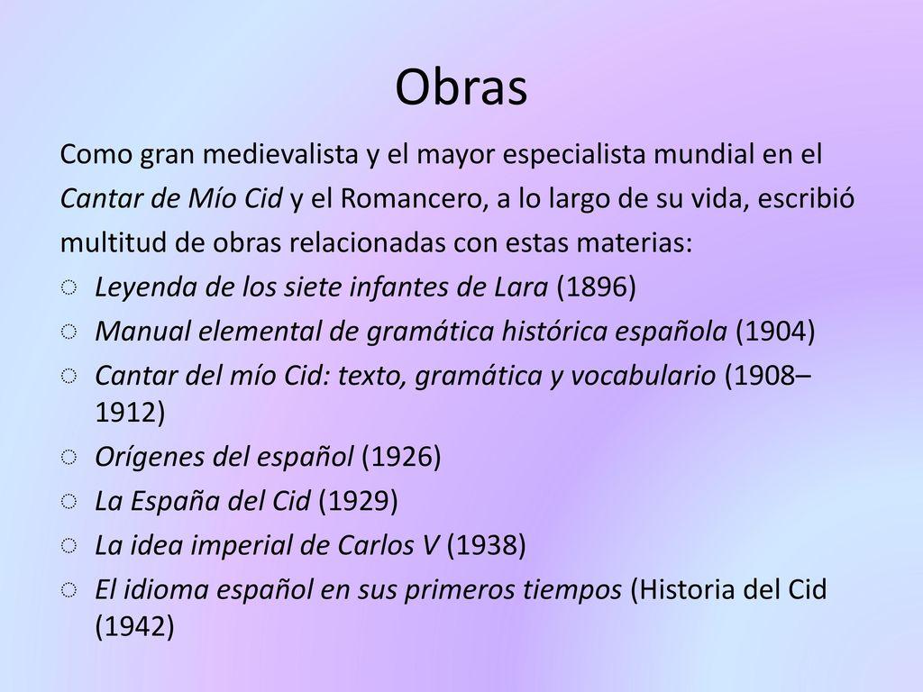 Obras Como gran medievalista y el mayor especialista mundial en el