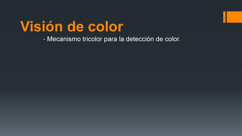- Mecanismo tricolor para la detección de color.