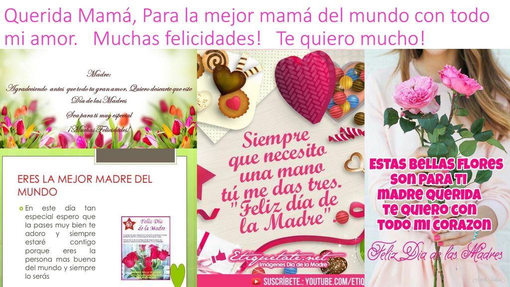 Querida Mamá, Para la mejor mamá del mundo con todo mi amor