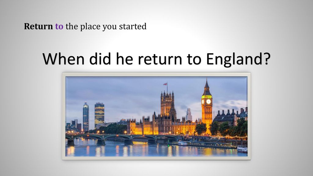 Return to the place you started