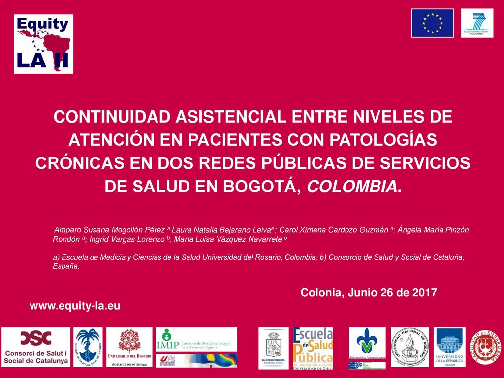 CONTINUIDAD ASISTENCIAL ENTRE NIVELES DE ATENCIÓN EN PACIENTES CON PATOLOGÍAS CRÓNICAS EN DOS REDES PÚBLICAS DE SERVICIOS DE SALUD EN BOGOTÁ, COLOMBIA.