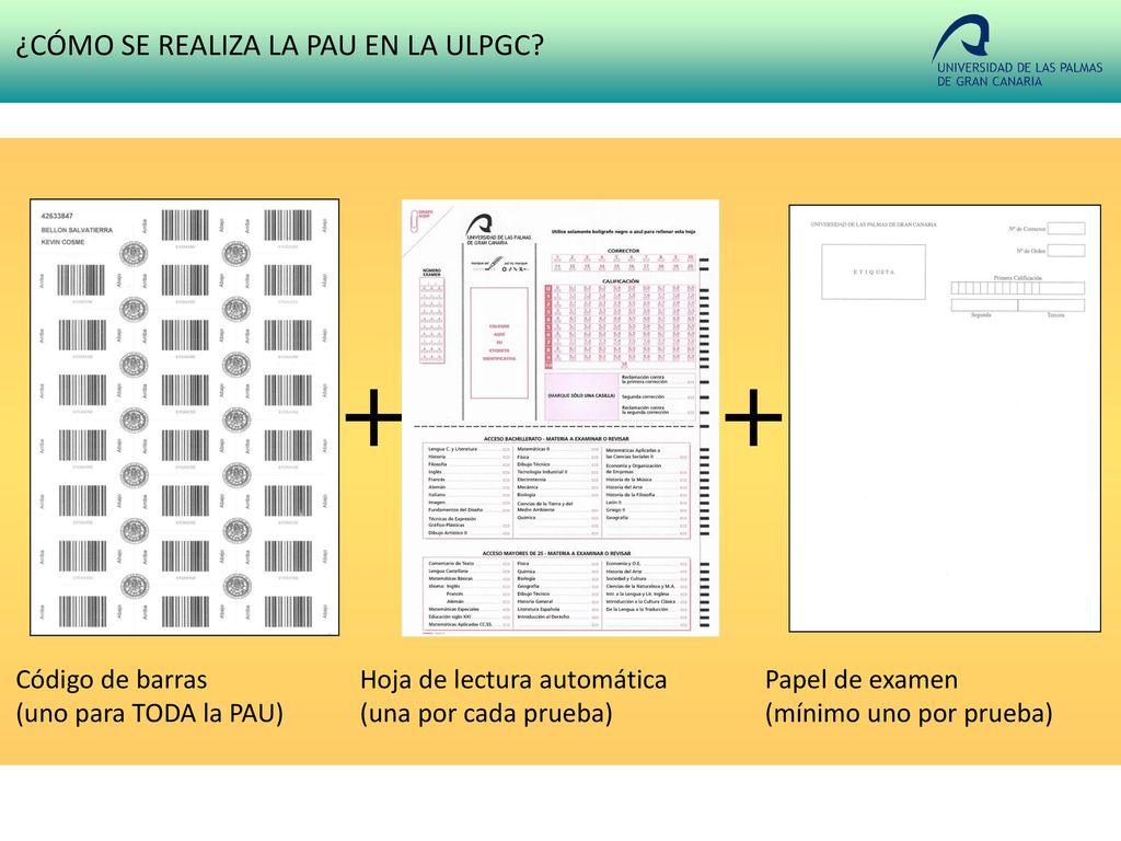 + + ¿CÓMO SE REALIZA LA PAU EN LA ULPGC Código de barras