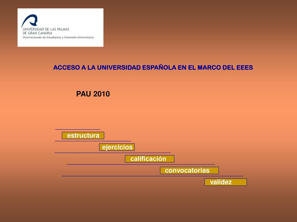 ACCESO A LA UNIVERSIDAD ESPAÑOLA EN EL MARCO DEL EEES