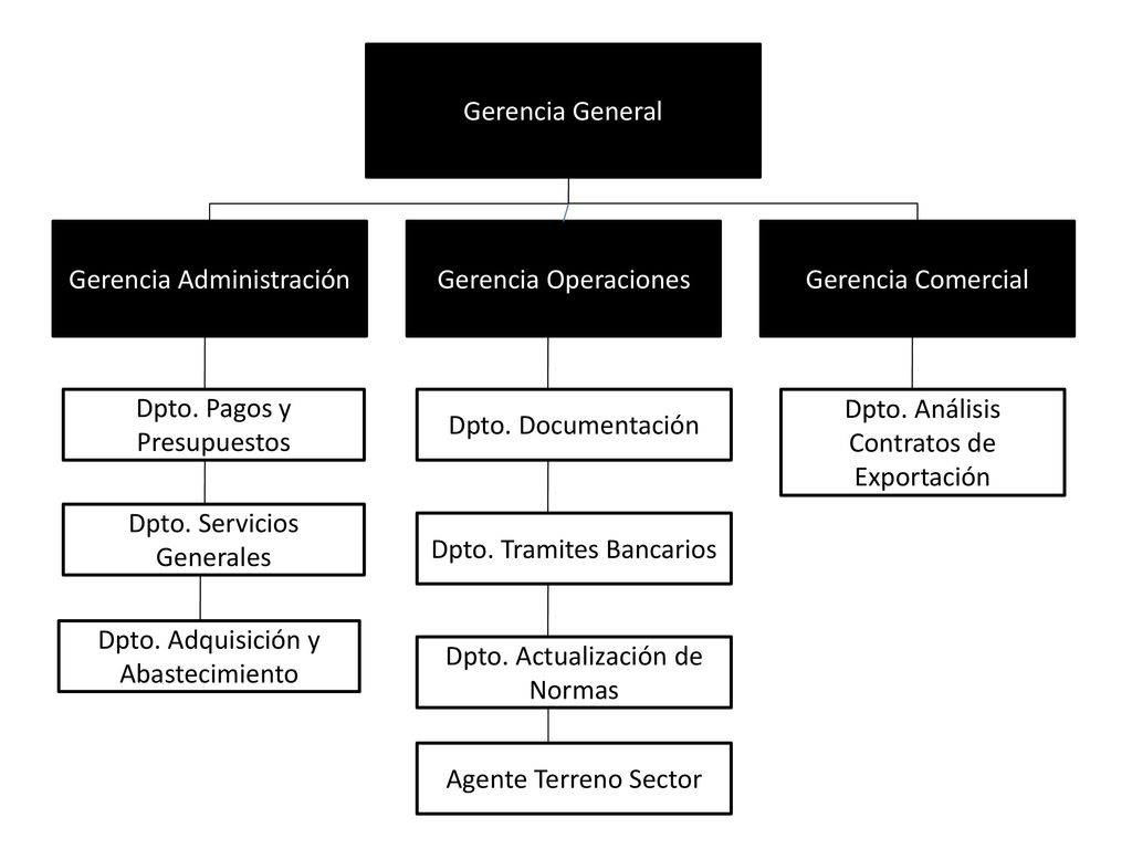 Gerencia Administración Gerencia Operaciones Gerencia Comercial