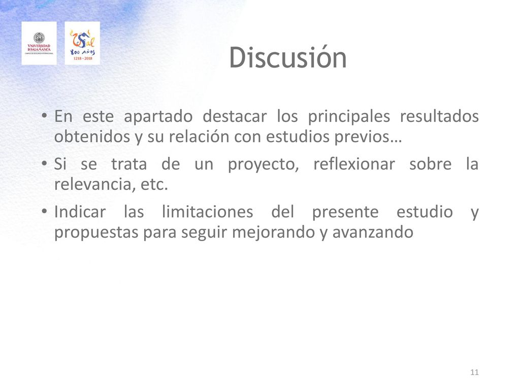 Discusión En este apartado destacar los principales resultados obtenidos y su relación con estudios previos…