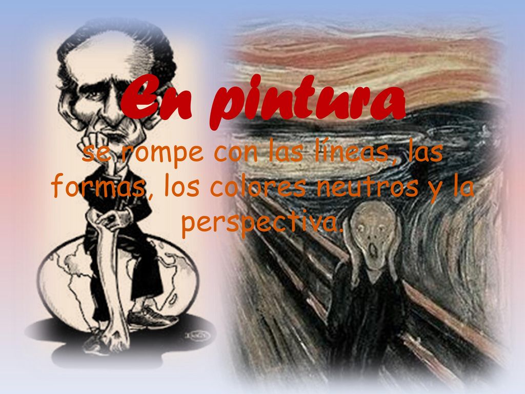 En pintura se rompe con las líneas, las formas, los colores neutros y la perspectiva.