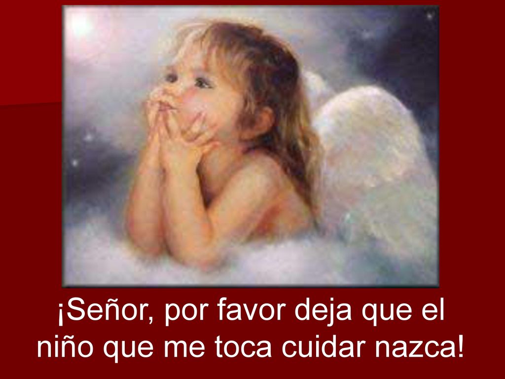 ¡Señor, por favor deja que el niño que me toca cuidar nazca!