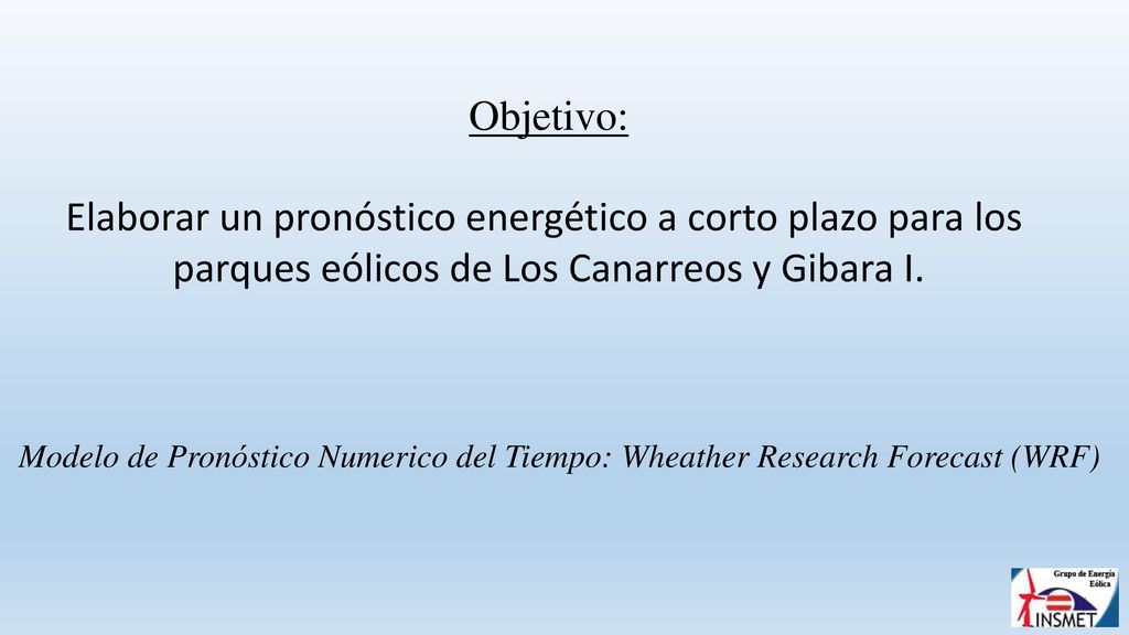 Elaborar un pronóstico energético a corto plazo para los