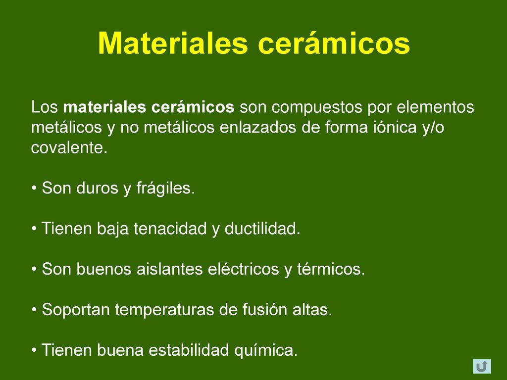 Materiales cerámicos Los materiales cerámicos son compuestos por elementos metálicos y no metálicos enlazados de forma iónica y/o covalente.