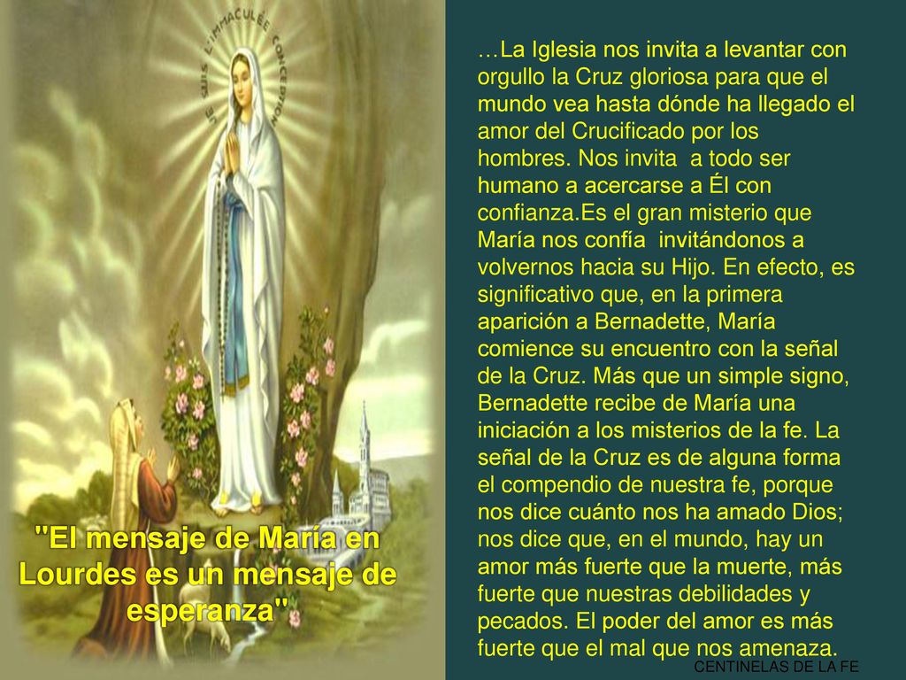 El mensaje de María en Lourdes es un mensaje de esperanza