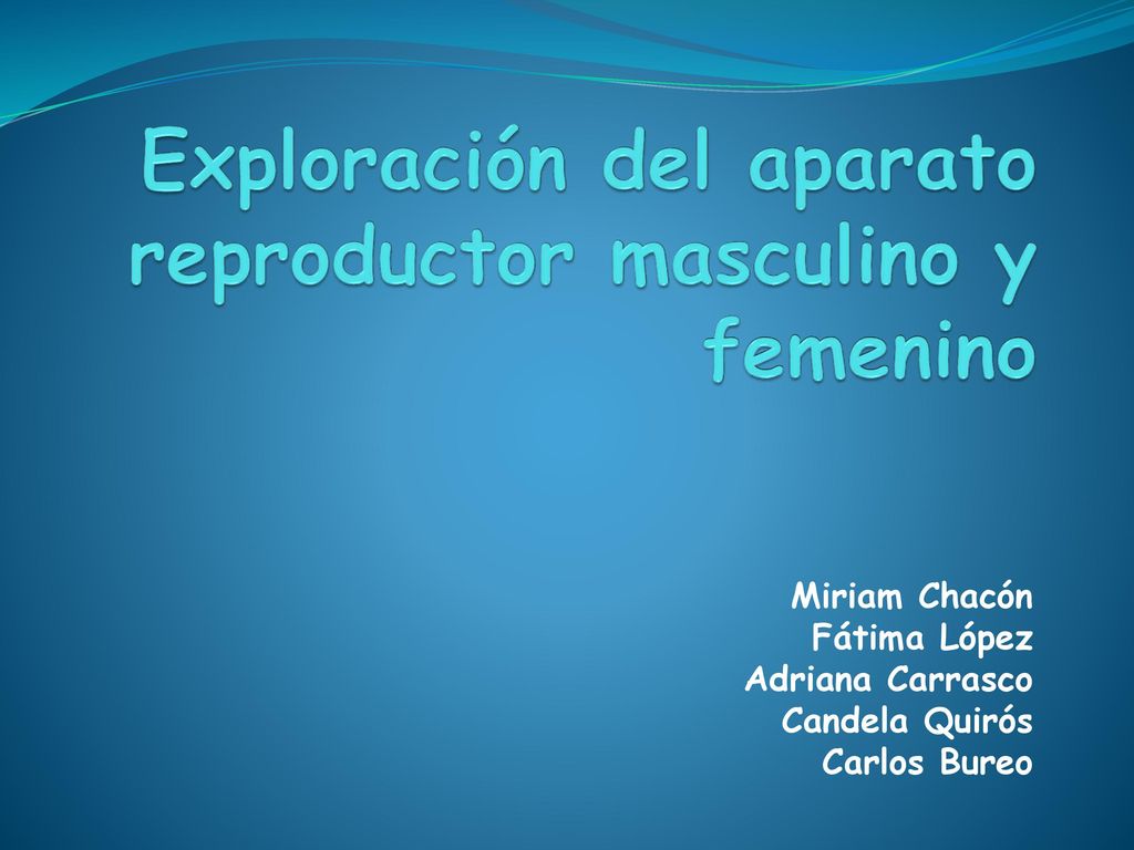 Exploración del aparato reproductor masculino y femenino