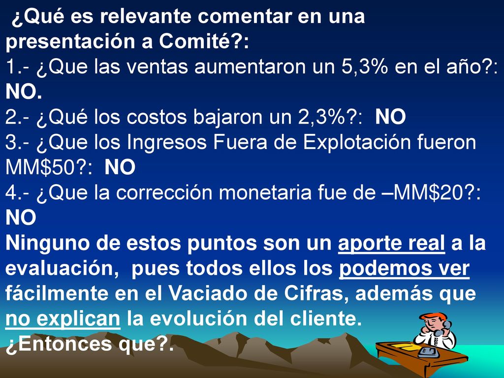 ¿Qué es relevante comentar en una presentación a Comité :