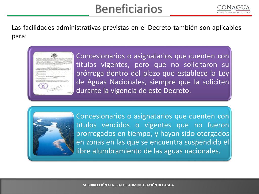 Beneficiarios Las facilidades administrativas previstas en el Decreto también son aplicables para: