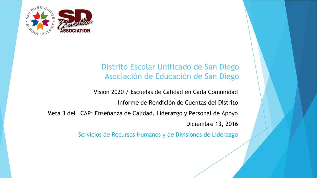 Distrito Escolar Unificado de San Diego Asociación de Educación de San Diego
