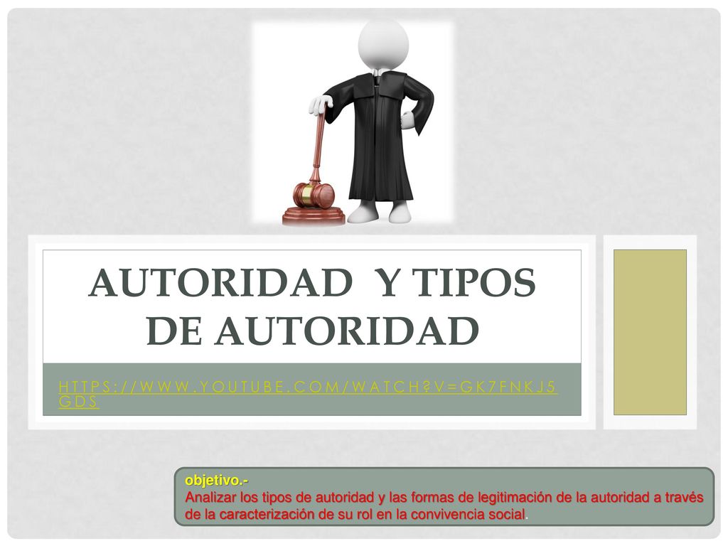 Autoridad y Tipos de autoridad