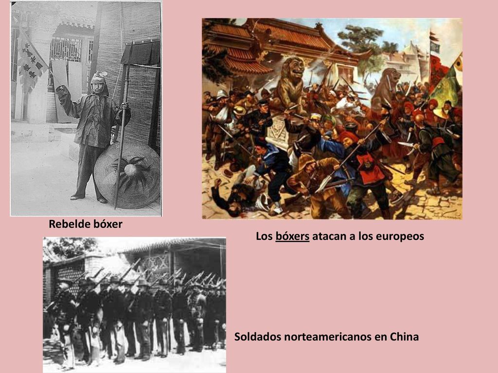 Los bóxers atacan a los europeos Soldados norteamericanos en China
