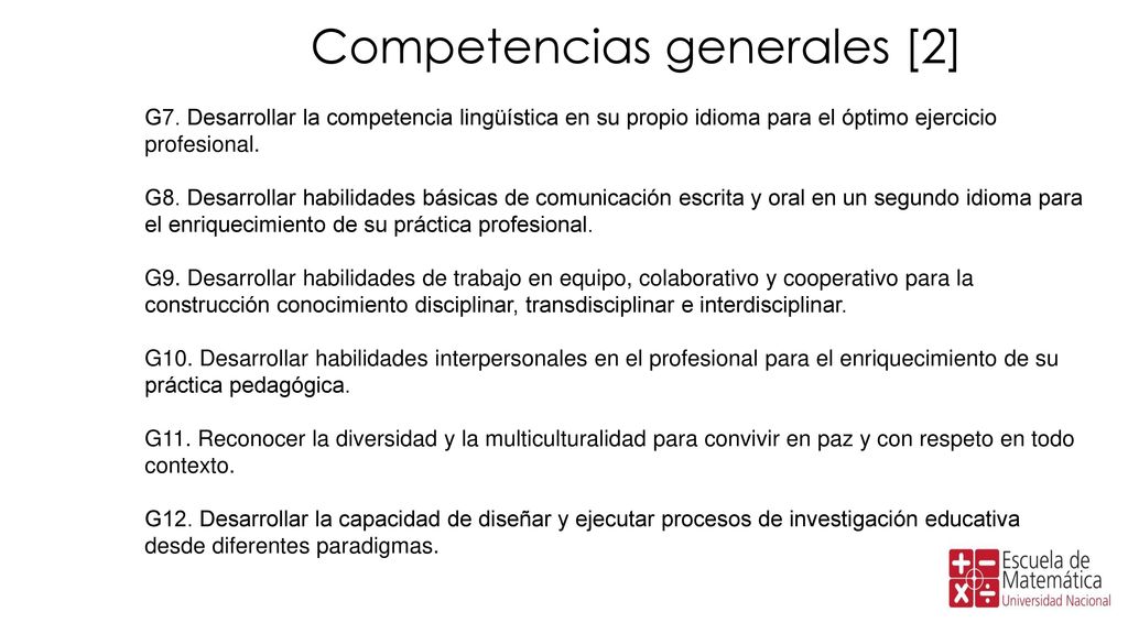 Competencias generales [2]