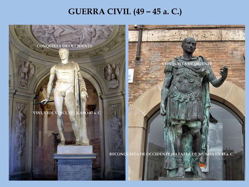 GUERRA CIVIL (49 – 45 a. C.) CONQUISTA DE OCCIDENTE