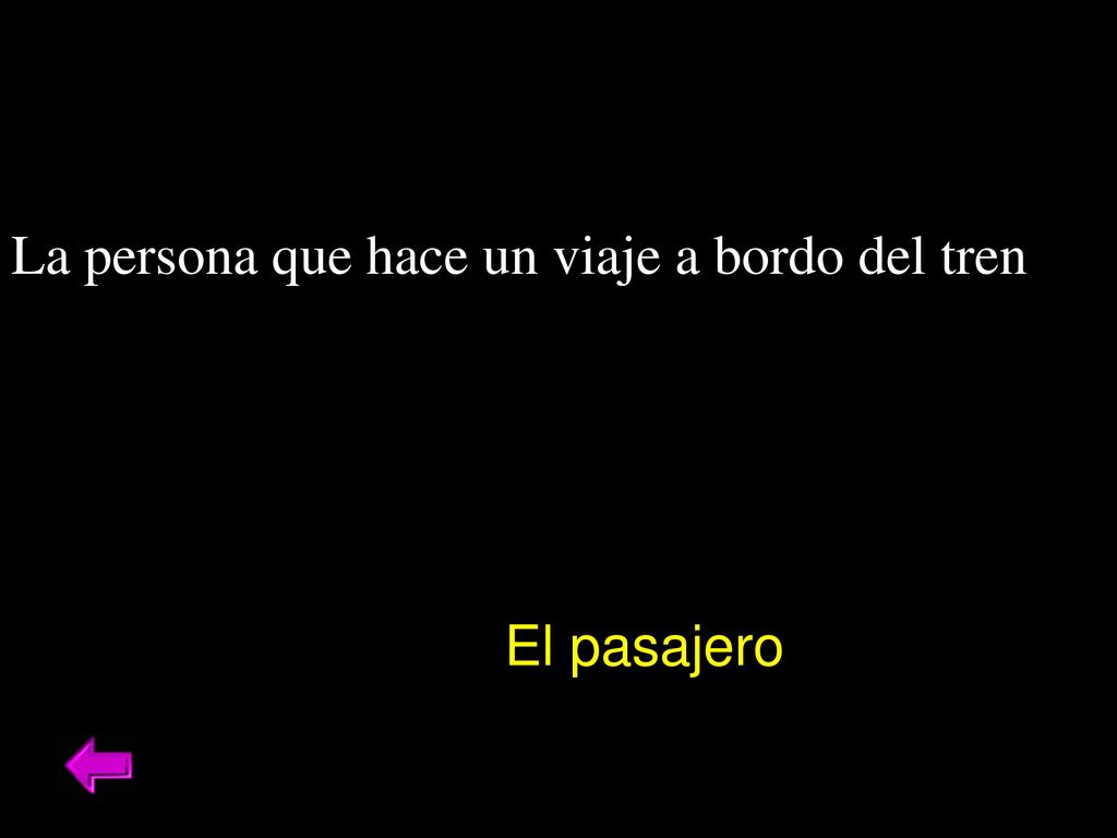 La persona que hace un viaje a bordo del tren