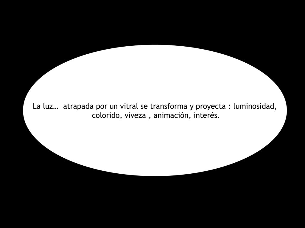La luz… atrapada por un vitral se transforma y proyecta : luminosidad,