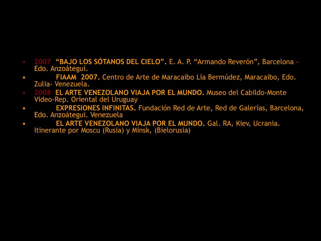2007 BAJO LOS SÓTANOS DEL CIELO . E. A. P
