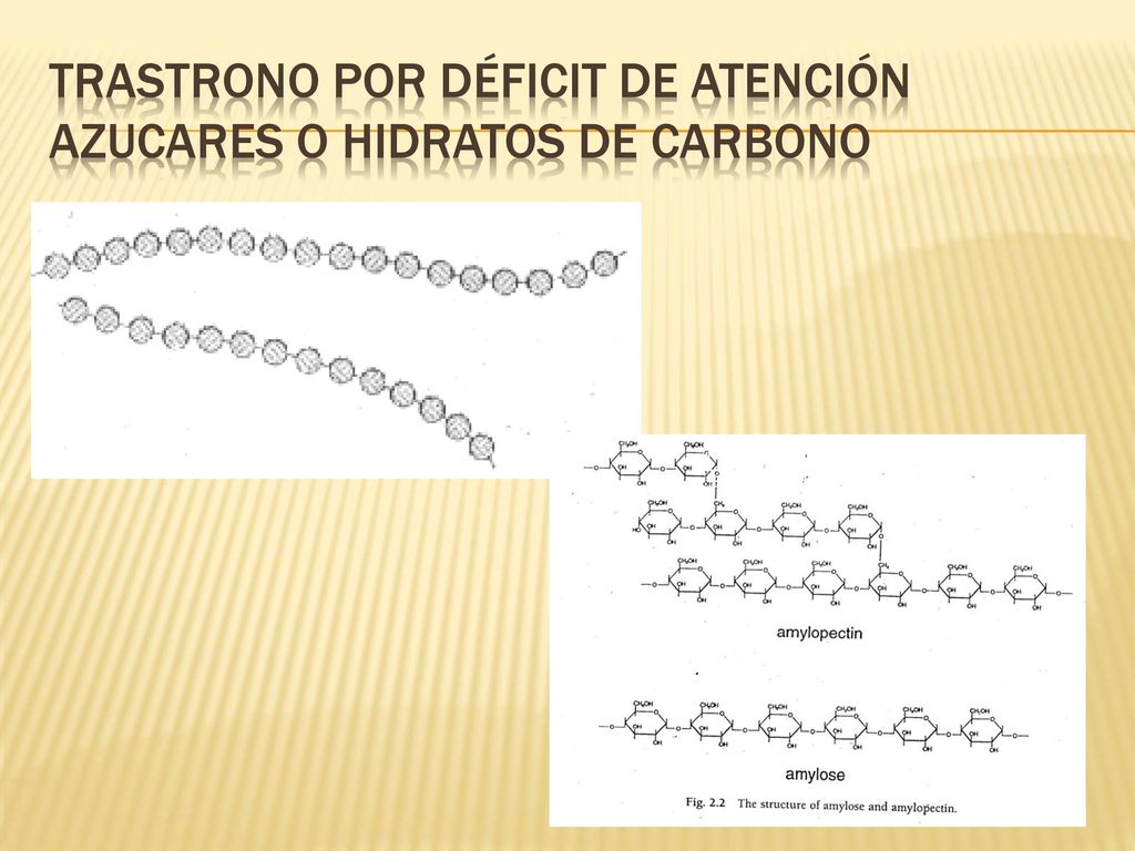TRASTRONO POR DÉFICIT DE ATENCIÓN AZUCARES O HIDRATOS DE CARBONO