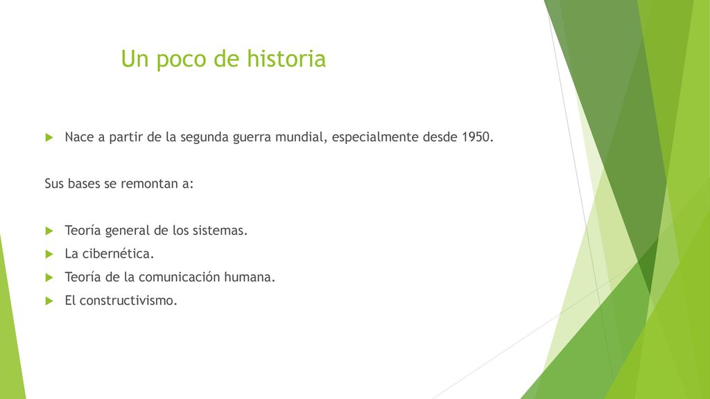 Un poco de historia Nace a partir de la segunda guerra mundial, especialmente desde Sus bases se remontan a: