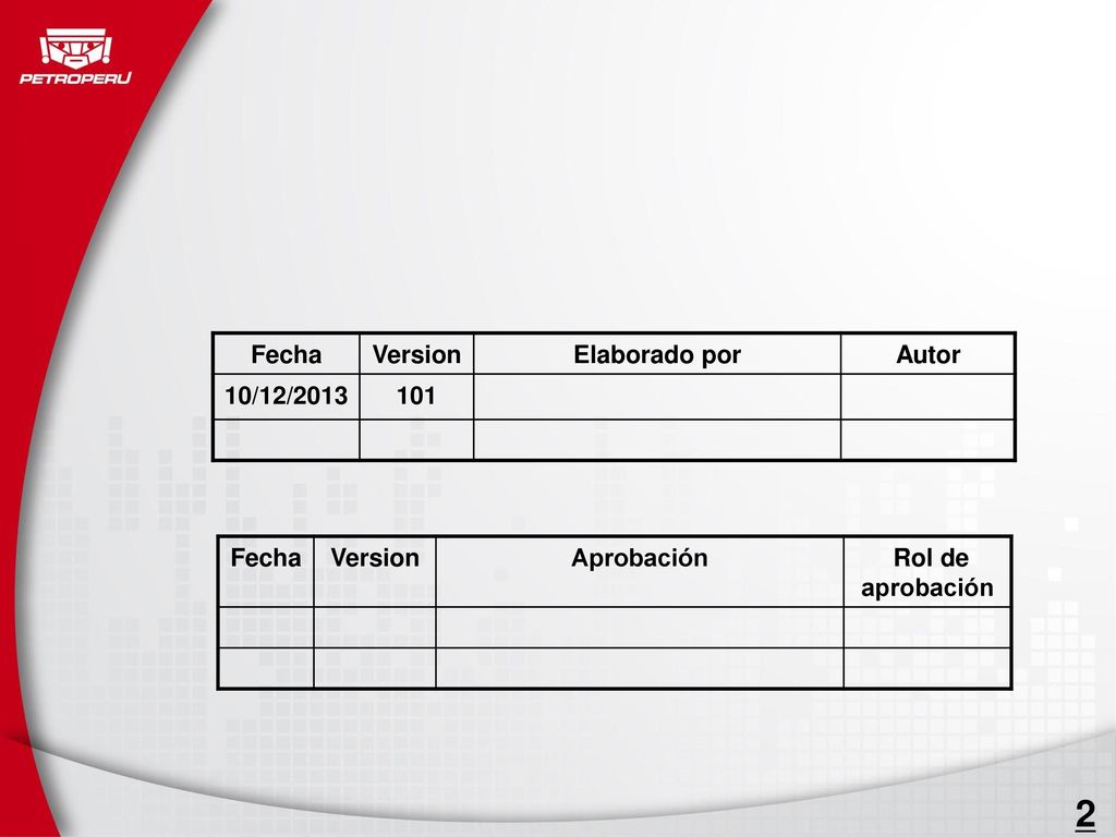 2 Fecha Version Elaborado por Autor 10/12/ Fecha Version