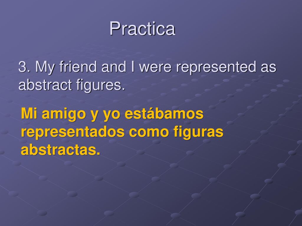 Practica 3. My friend and I were represented as abstract figures.