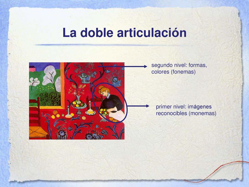 La doble articulación segundo nivel: formas, colores (fonemas)