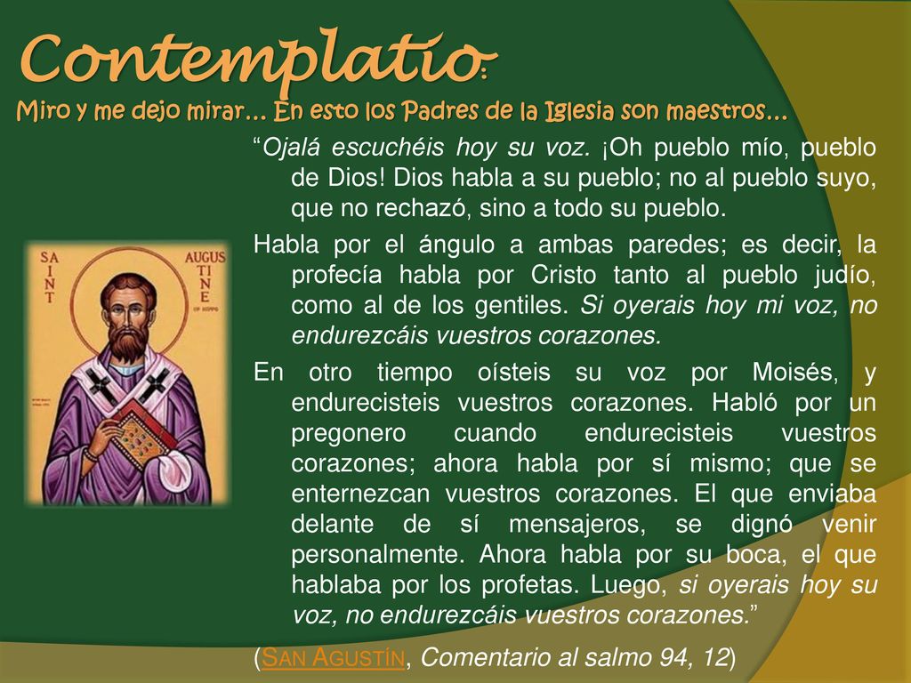 Contemplatio: Miro y me dejo mirar… En esto los Padres de la Iglesia son maestros…