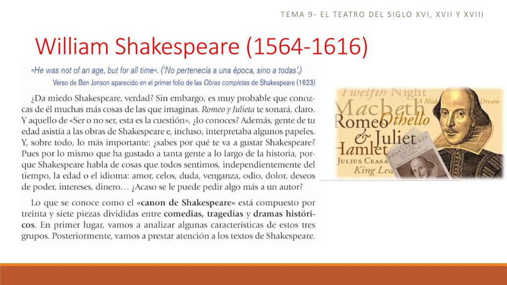 Tema 9- el teatro del siglo xvi, xvii y xviii