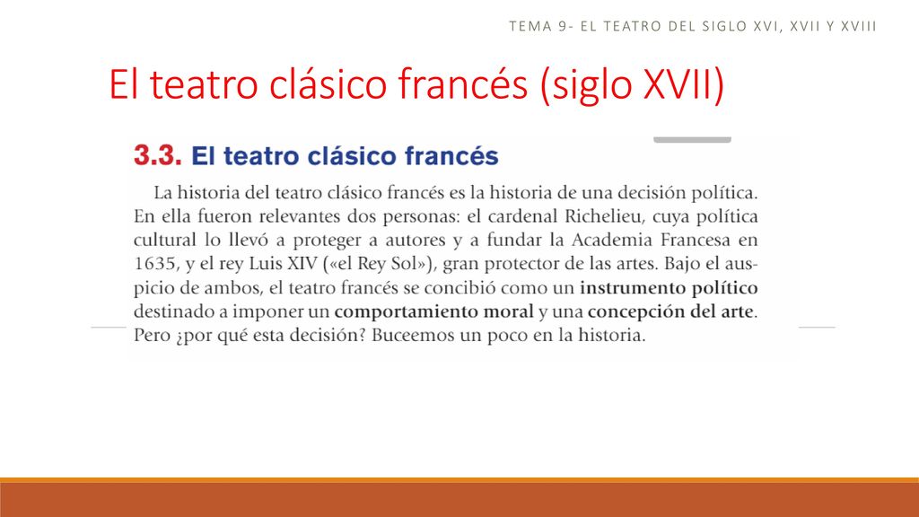 Tema 9- el teatro del siglo xvi, xvii y xviii