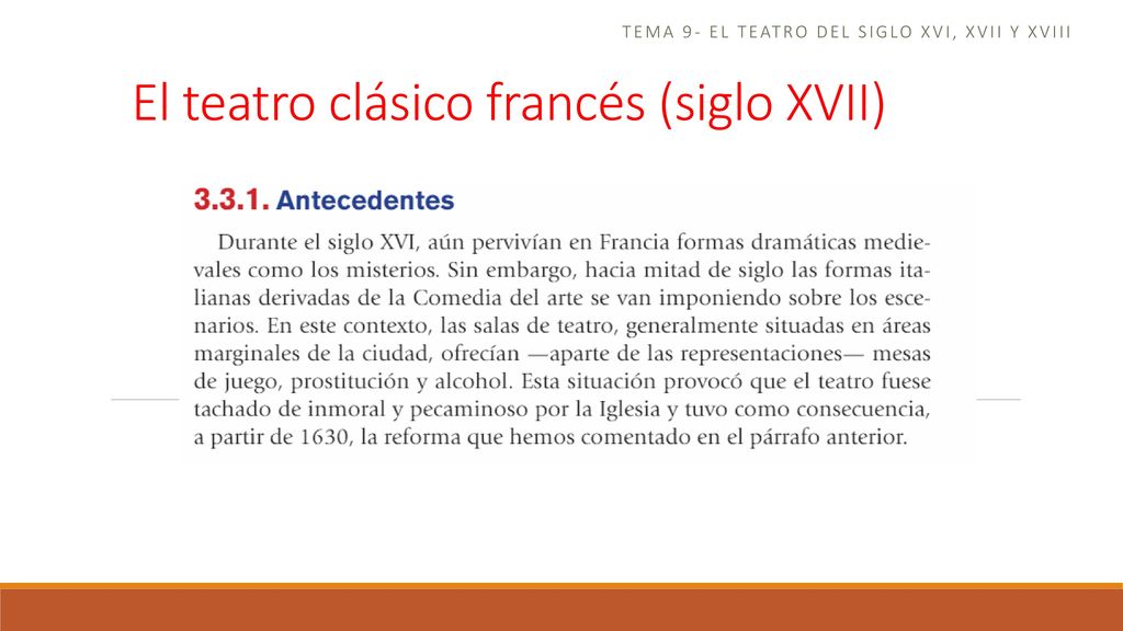 Tema 9- el teatro del siglo xvi, xvii y xviii