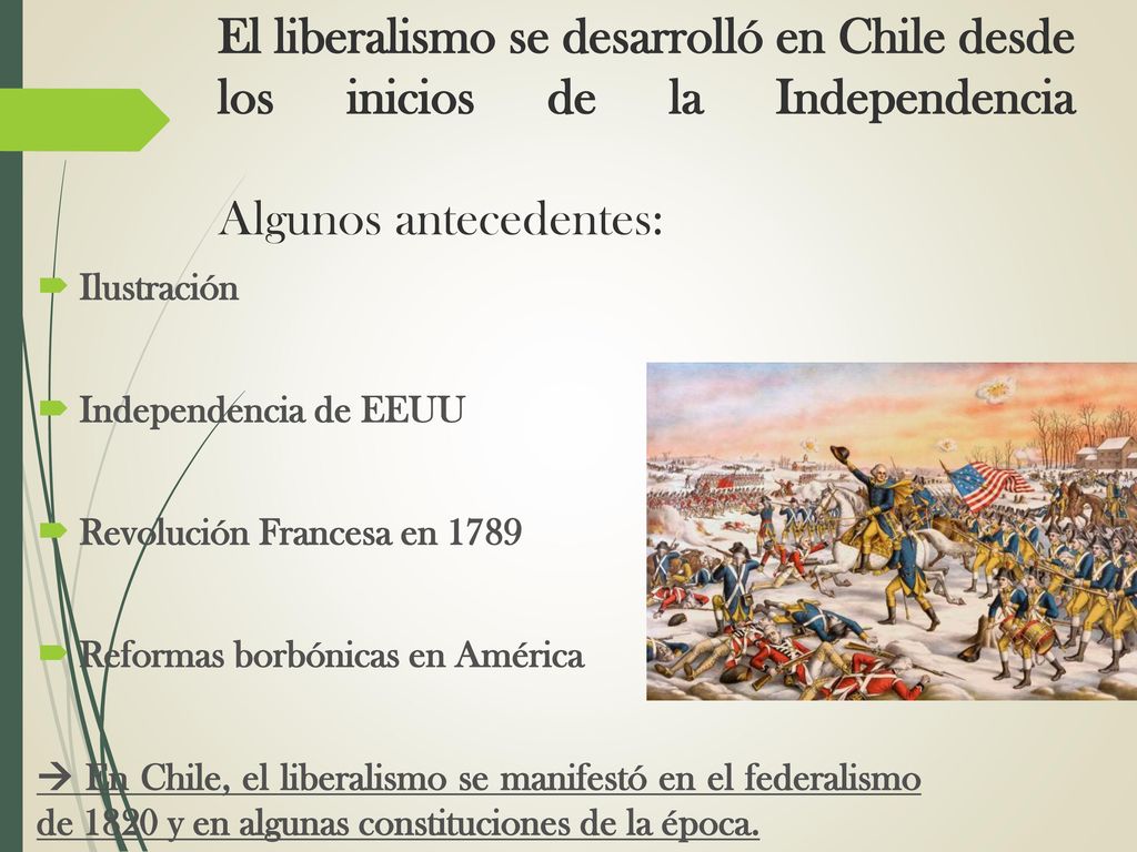 El liberalismo se desarrolló en Chile desde los inicios de la Independencia Algunos antecedentes: