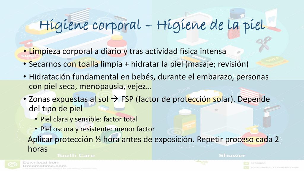 Higiene corporal – Higiene de la piel