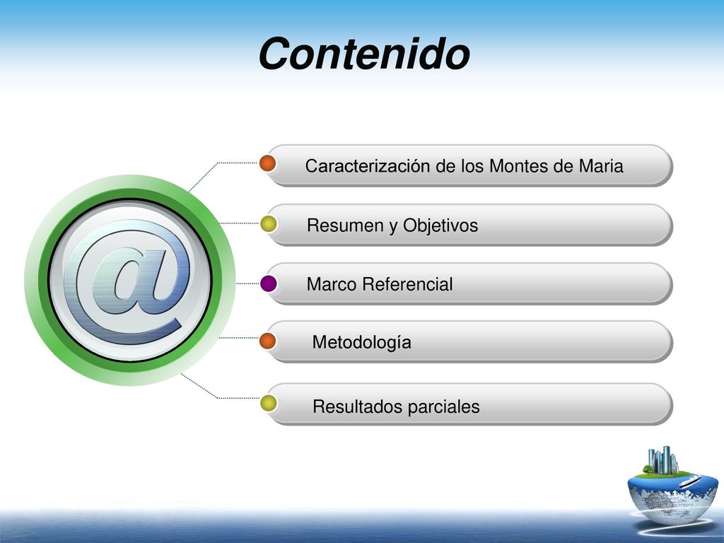Contenido Caracterización de los Montes de Maria Resumen y Objetivos