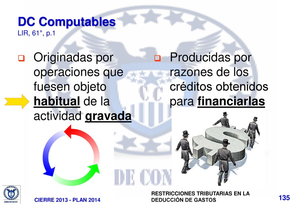 Producidas por razones de los créditos obtenidos para financiarlas