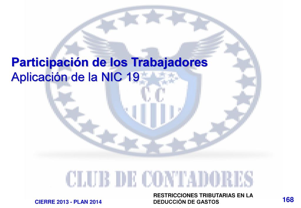 Participación de los Trabajadores Aplicación de la NIC 19