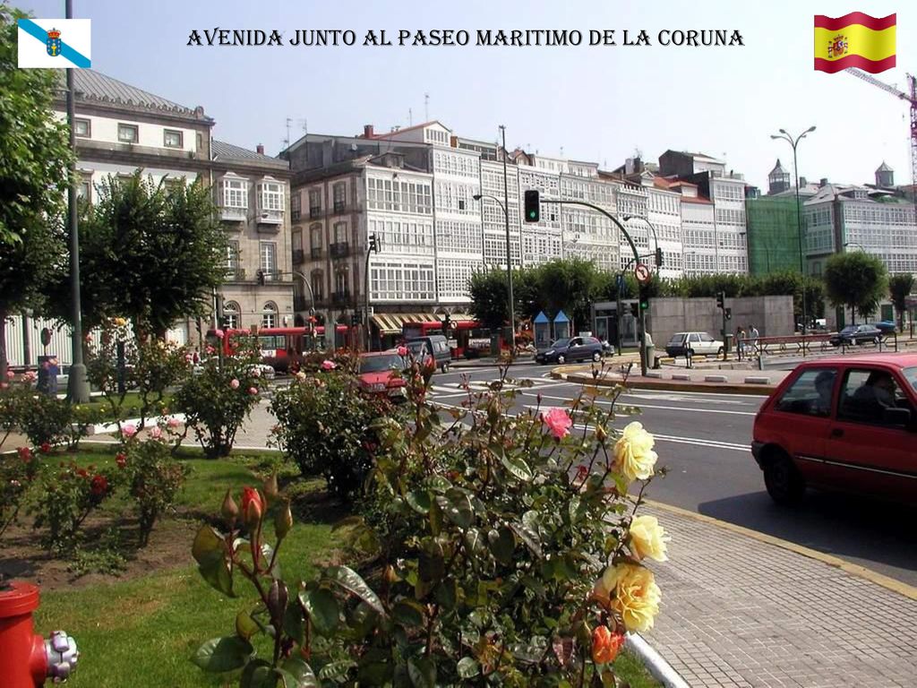 Avenida junto al paseo maritimo de la coruna