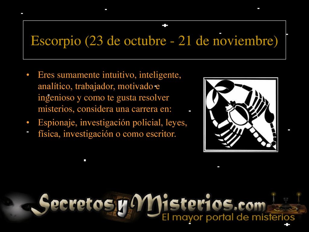 Escorpio (23 de octubre - 21 de noviembre)