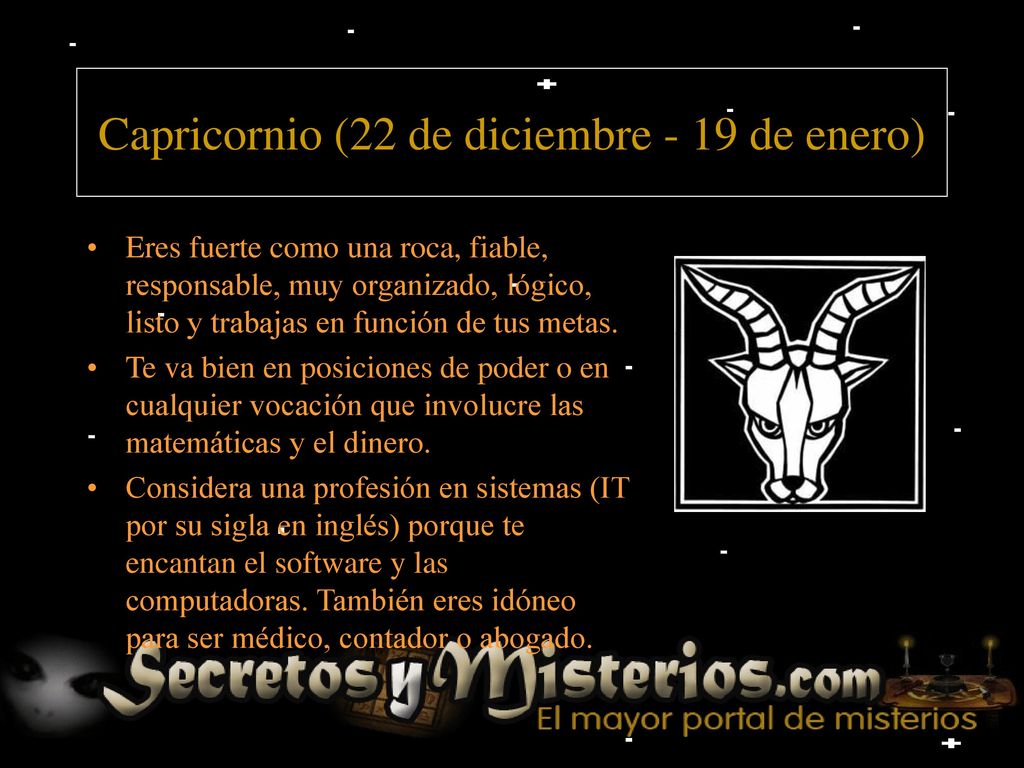 Capricornio (22 de diciembre - 19 de enero)