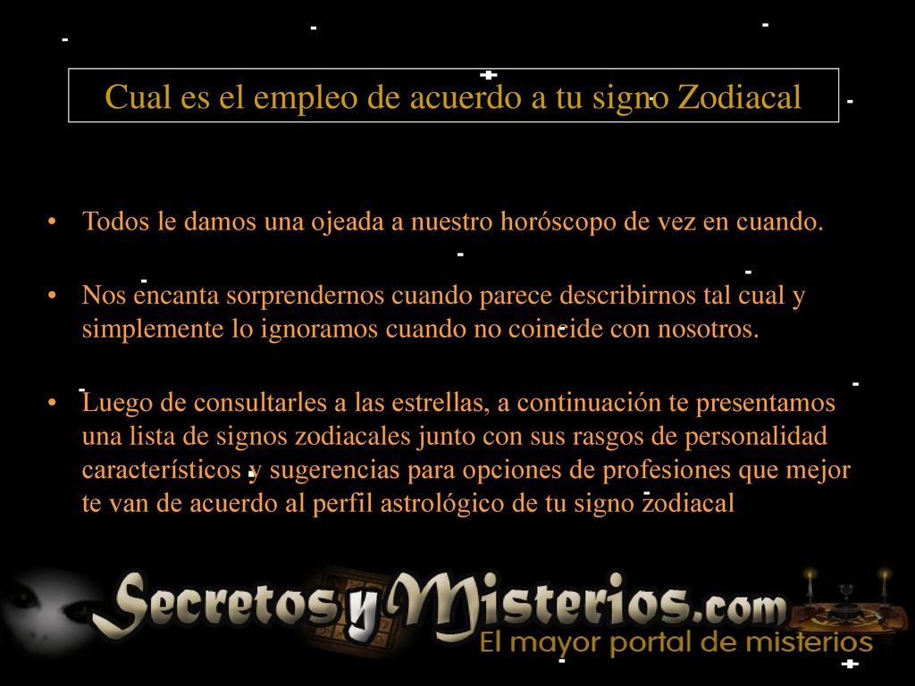 Cual es el empleo de acuerdo a tu signo Zodiacal