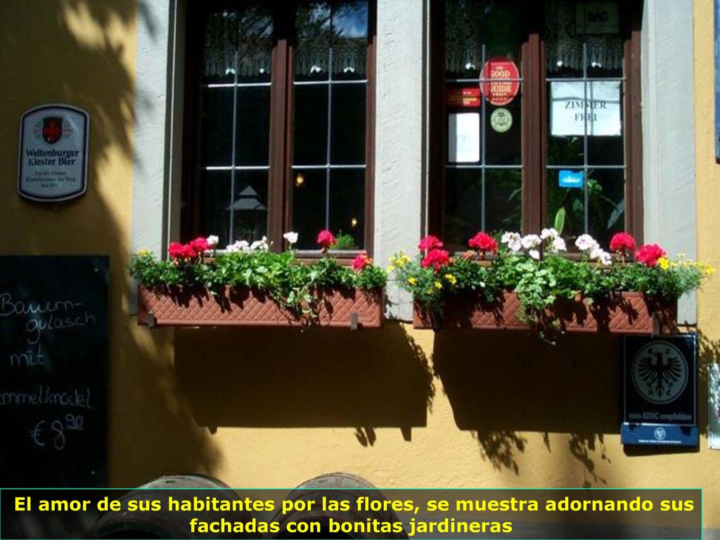 El amor de sus habitantes por las flores, se muestra adornando sus fachadas con bonitas jardineras
